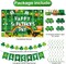St Patricks Day Decorations, St. Patrick's Day Decor Banner Photography Backdrop Hanging Swirls Shamrock Ornament Decorations for Irish Saint Patricks Day Party Accessories